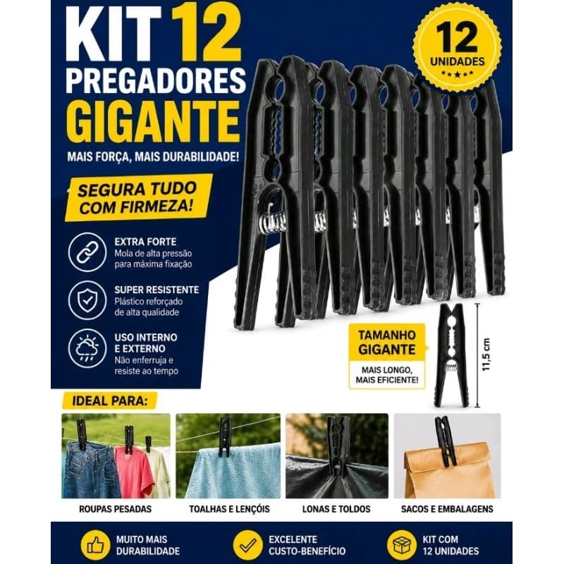 Prendedor pregador de Plástico Para Roupas Gigante.