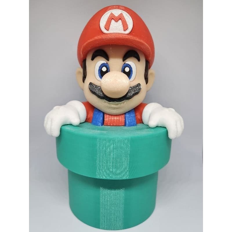 ​🛠️ Action Figure Colecionável - Encanador Bigodudo Saltando do Tubo 3D 16cm.