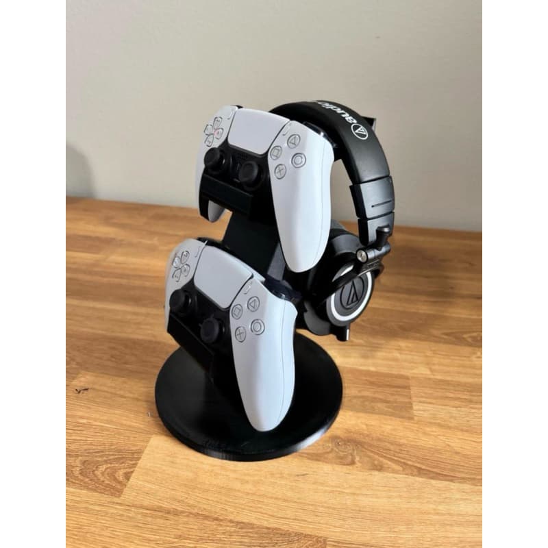 Suporte 3 em 1 PS5 PS4 Xbox | Porta Controle e Headset Gamer | Base Organizadora Joystick Fone