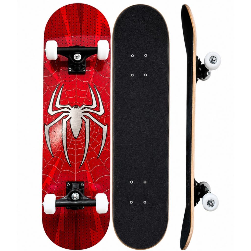 SKATE COMPLETO SEMI PROFISSIONAL INFANTIL MONTADO VINGADORES HOMEM SPIDER ARANHA