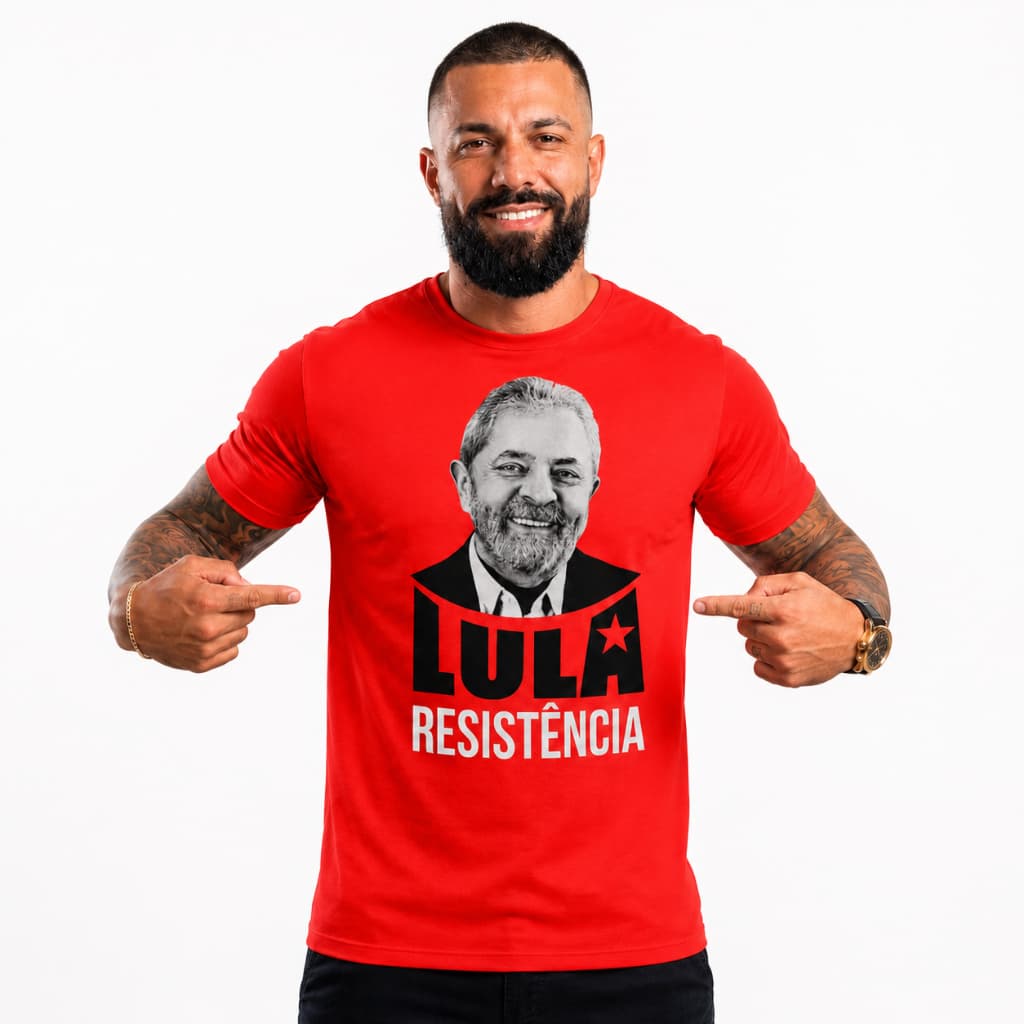Camiseta Lula Presidente Masculina 100% Algodão Resistência Não Encolhe  Super Leve