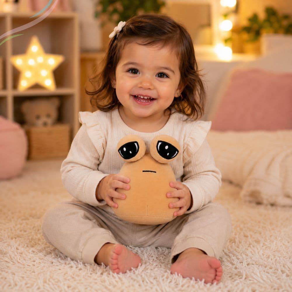 Pelúcia Pou Fofo e Engraçado Brinquedo Antialérgico Super Macio Antiestress para Presentes, Crianças e Decoração