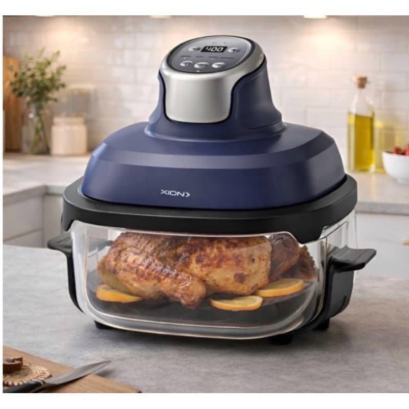 FRITADEIRA AIR FRYER XION E SMARTFY AF01B 900W 3.6L 110V e 220 v PRETO - DOURADO
