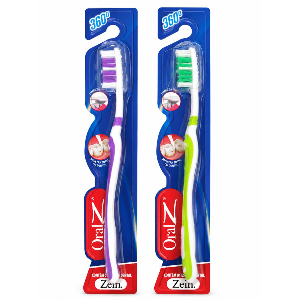 Kit 2 Escovas de Dente com Capinha Protetora de Cerdas Higiene Bucal