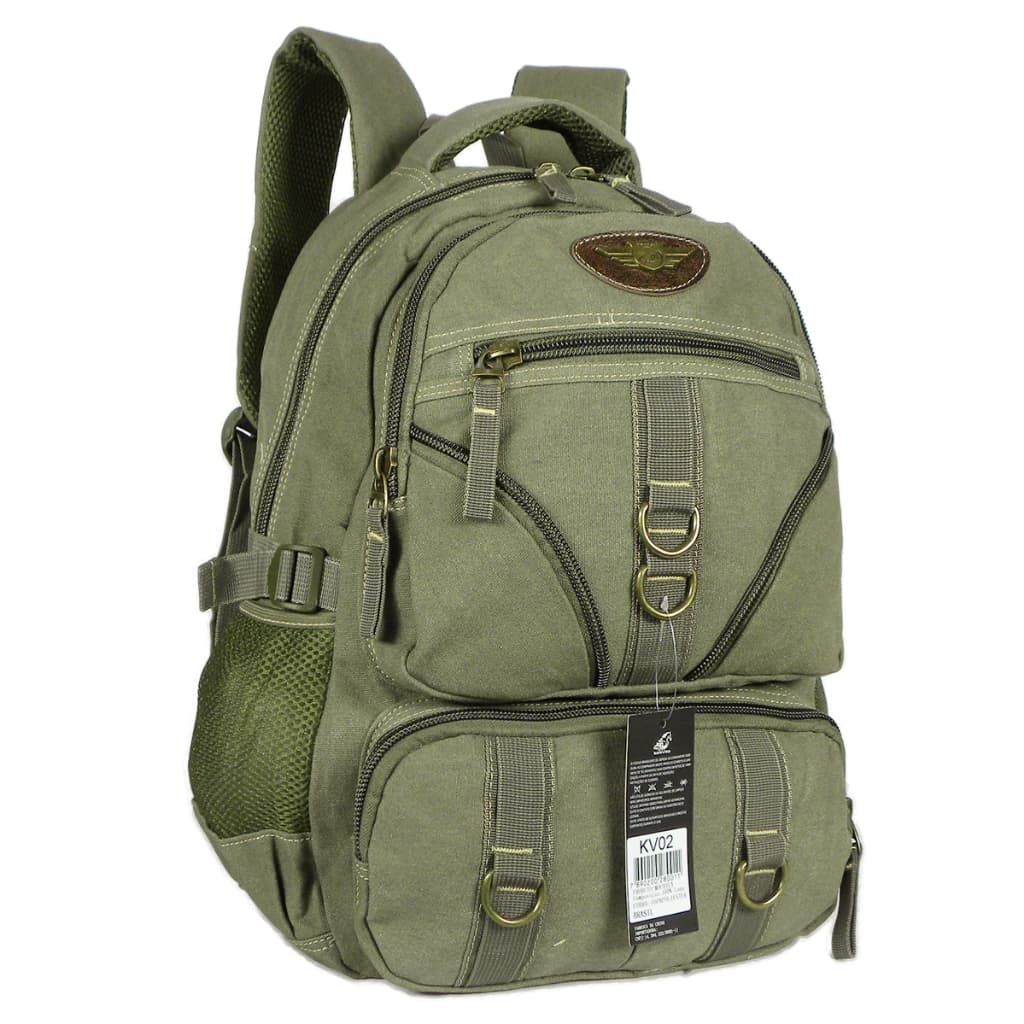 MOCHILA EM LONA PRETA ORIGINAL KVN REFORÇADA MASCULINA UNISSEX TRABALHO ESCOLA FACULDADE