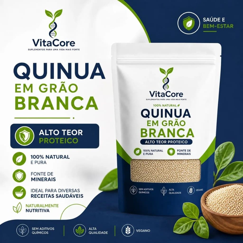 Quinua Quinoa em Grão Branca Pura 500g ou 1kg - Envio Imediato