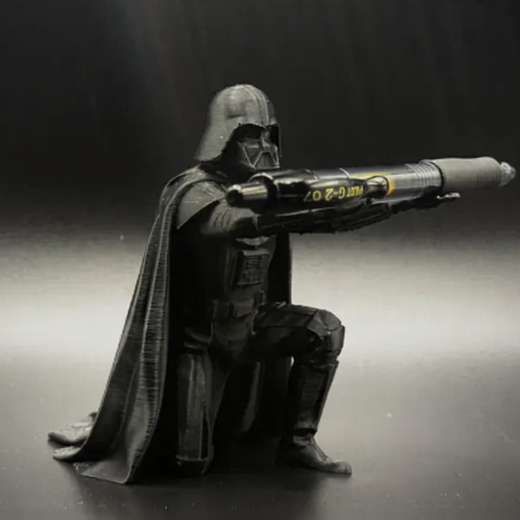 Porta Caneta Darth Vader Star Wars Organizador de Mesa Escritório Decoração Geek Colecionador Suporte Home Office