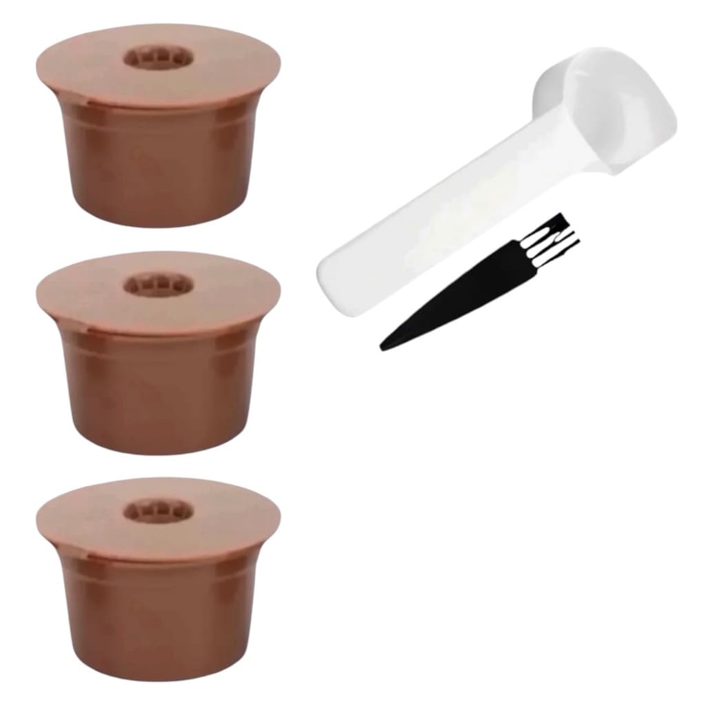 Kit 3 Cápsulas Reutilizáveis Tamper Compatível Três Corações Café Cafeteira
