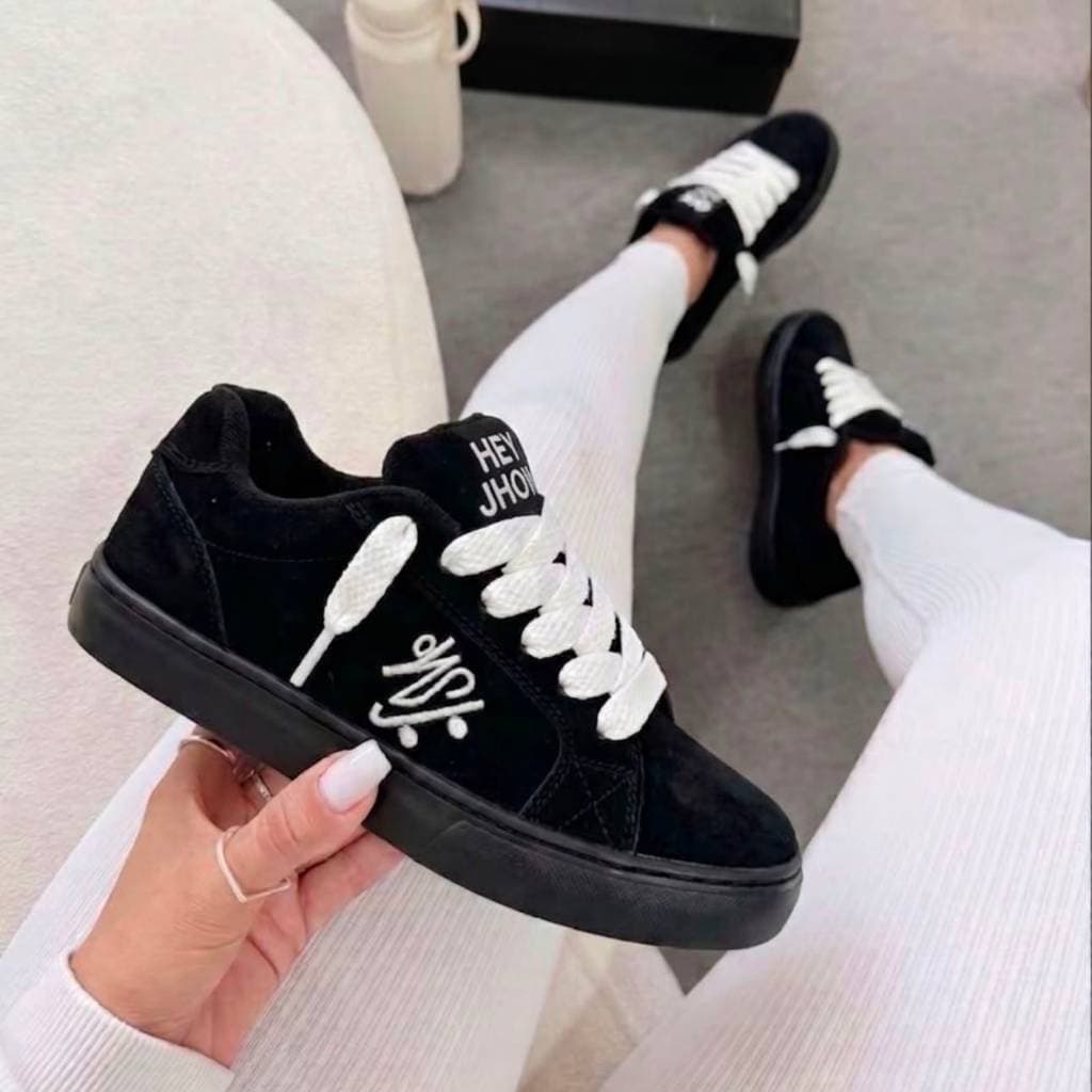 Tênis Skate Masculino Feminino HEY JHOW Casual Street Style Confortável + 2 Cadarços