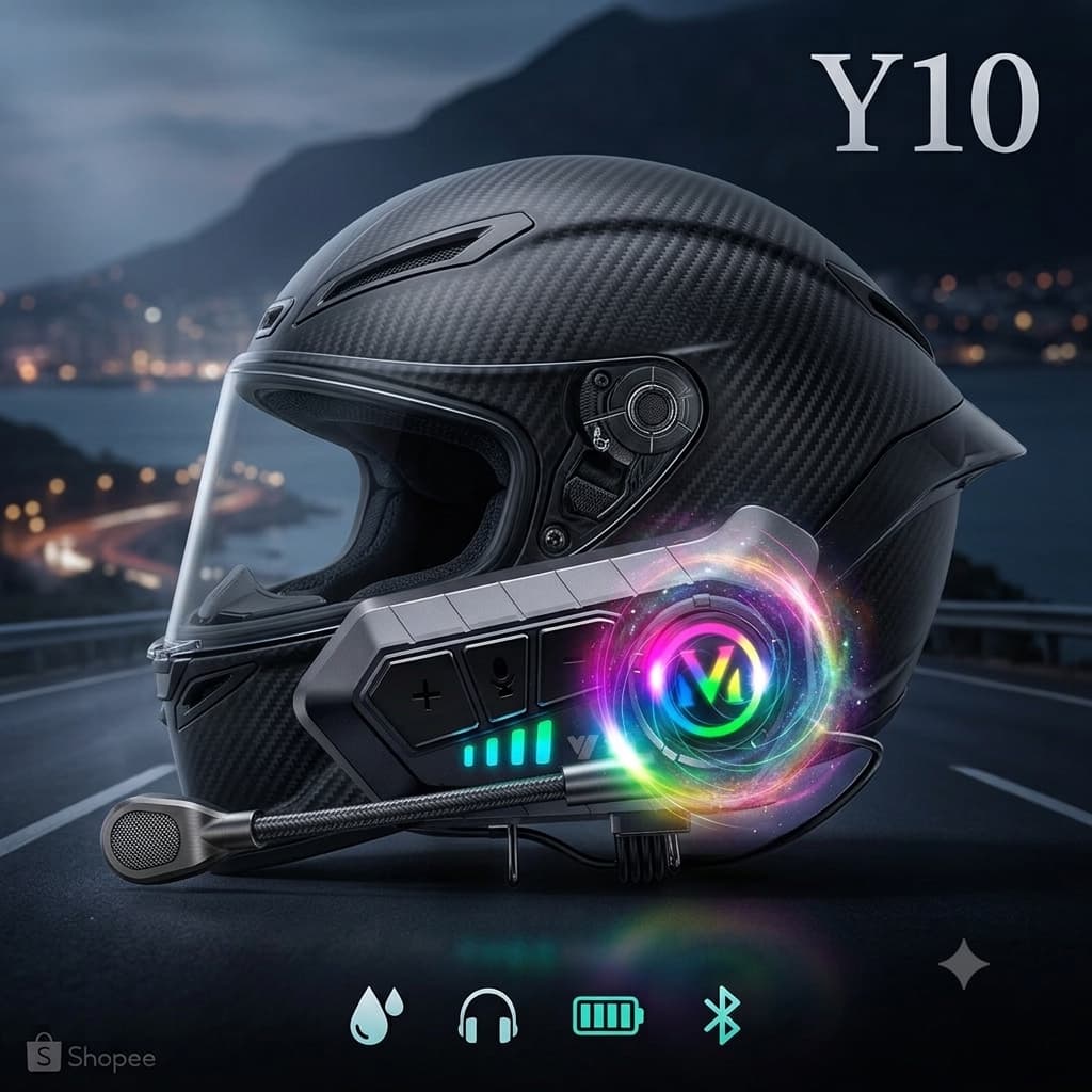 Fone De Ouvido Bluetooth Para Capacete Motocicleta Moto Intercomunicador Resistente Água