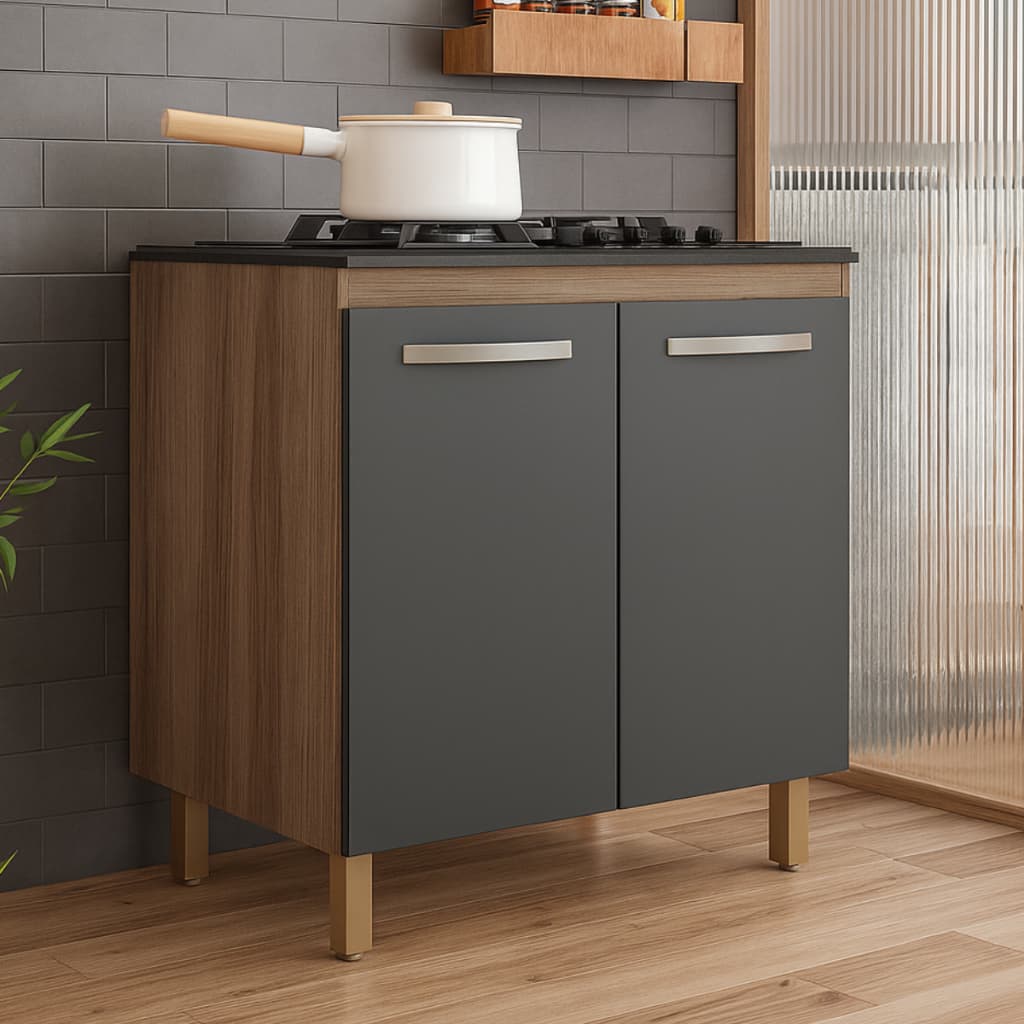 Balcão Para Cooktop 4 e 5 Bocas 2 Portas