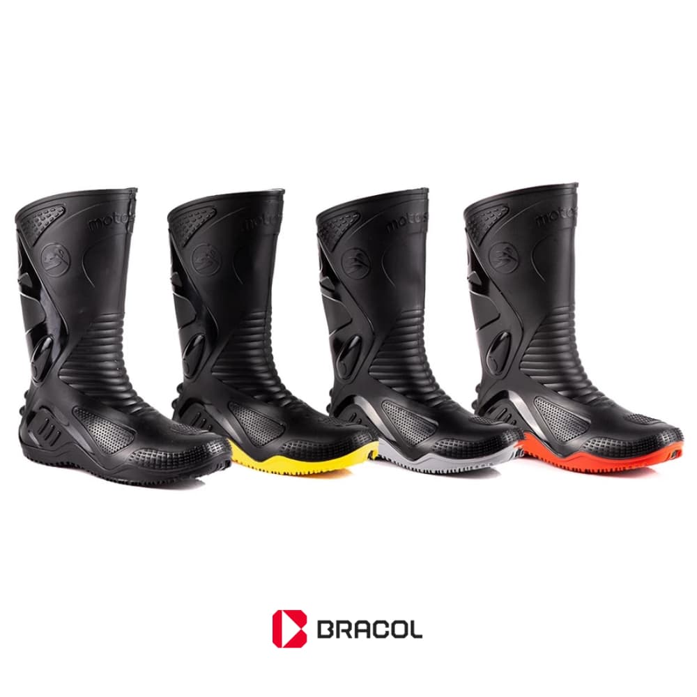 Bota Motociclista de Proteção Impermeável Antiderrapante Motosafe Bracol