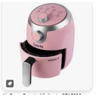 Fritadeira Elétrica Air Fryer Quanta QTAF230 Minitasty 2L 1000W 220V  Rosa