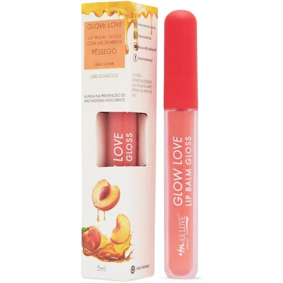 Hidratante Labial Glow Love Pêssego Batom Latex Max Love