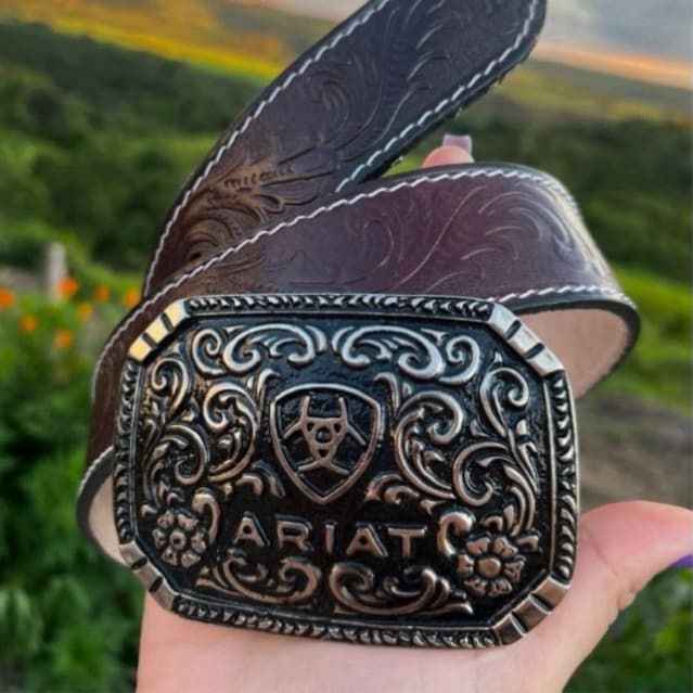 Cinto de couro legítimo country Ariat envelhecida PROMOÇÃO QUALIDADE PREMIUM RODEIO
