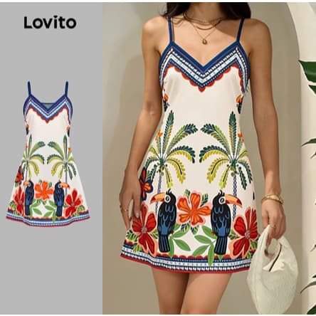 Vestido Boho Alça de Ombro Ajustável Vestido Primavera/verão para Mulheres