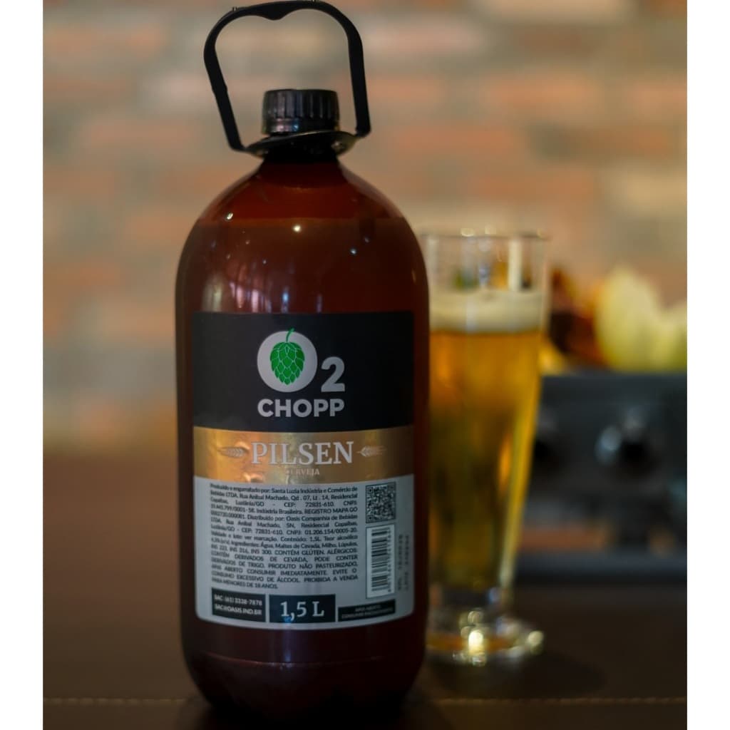 Kit 2 Bebida O2 Chopp Original Puro Malte 1,5L - Super Oferta