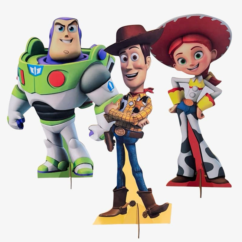 Display de Chão 80cm Toy Story 5 - MDF 6mm com Pé de Encaixe,  Jessie, Buzz e Woody  ou Caricatura FOTO REAL DO PRODUTO