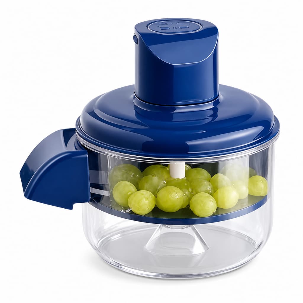 Descascador Elétrico Automático USB Sem Fio Processador de Alimentos Alho Frutas Lâmina Inox 420 Recarregável