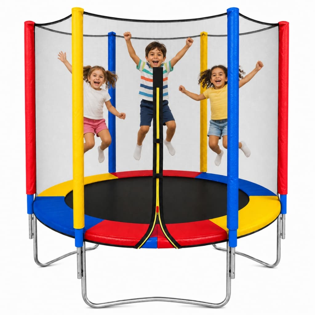 Cama Elástica Grande 2.20 Metros até 200KG Infantil Pula Pula Trampolim Azul - Castela