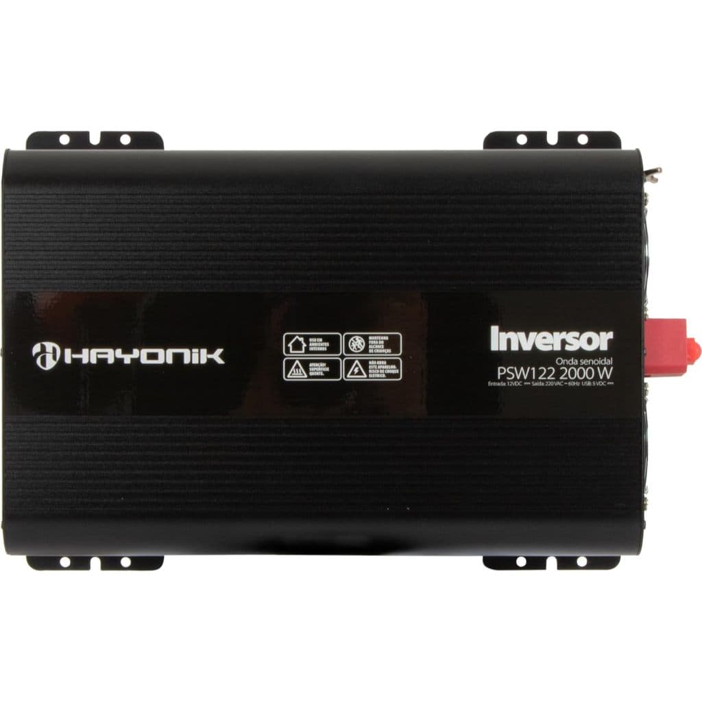 Inversor De Tensão Energia Transformador 2000W Pico 4000W Onda Senoidal Pura 12V para 220V HAYONIK PSW122