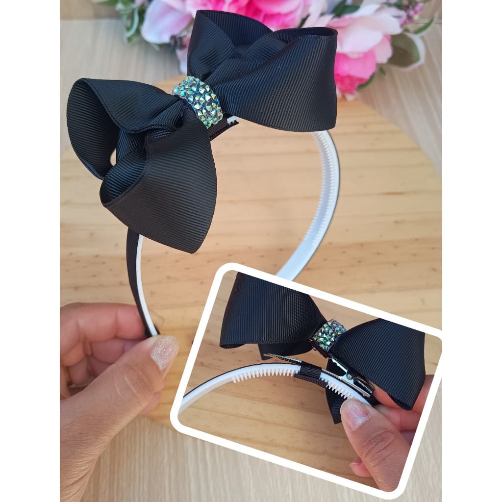 Tiara Adaptável com Laço Boutique Para Cabelo Infantil Menina Arco Arquinho Diadema