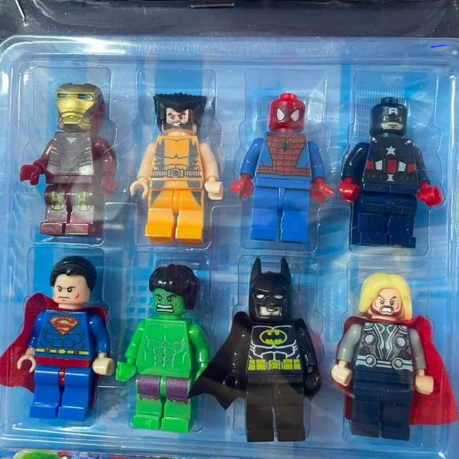 Bonecos Hulk Thor Capitão América Homem-Aranha Batman