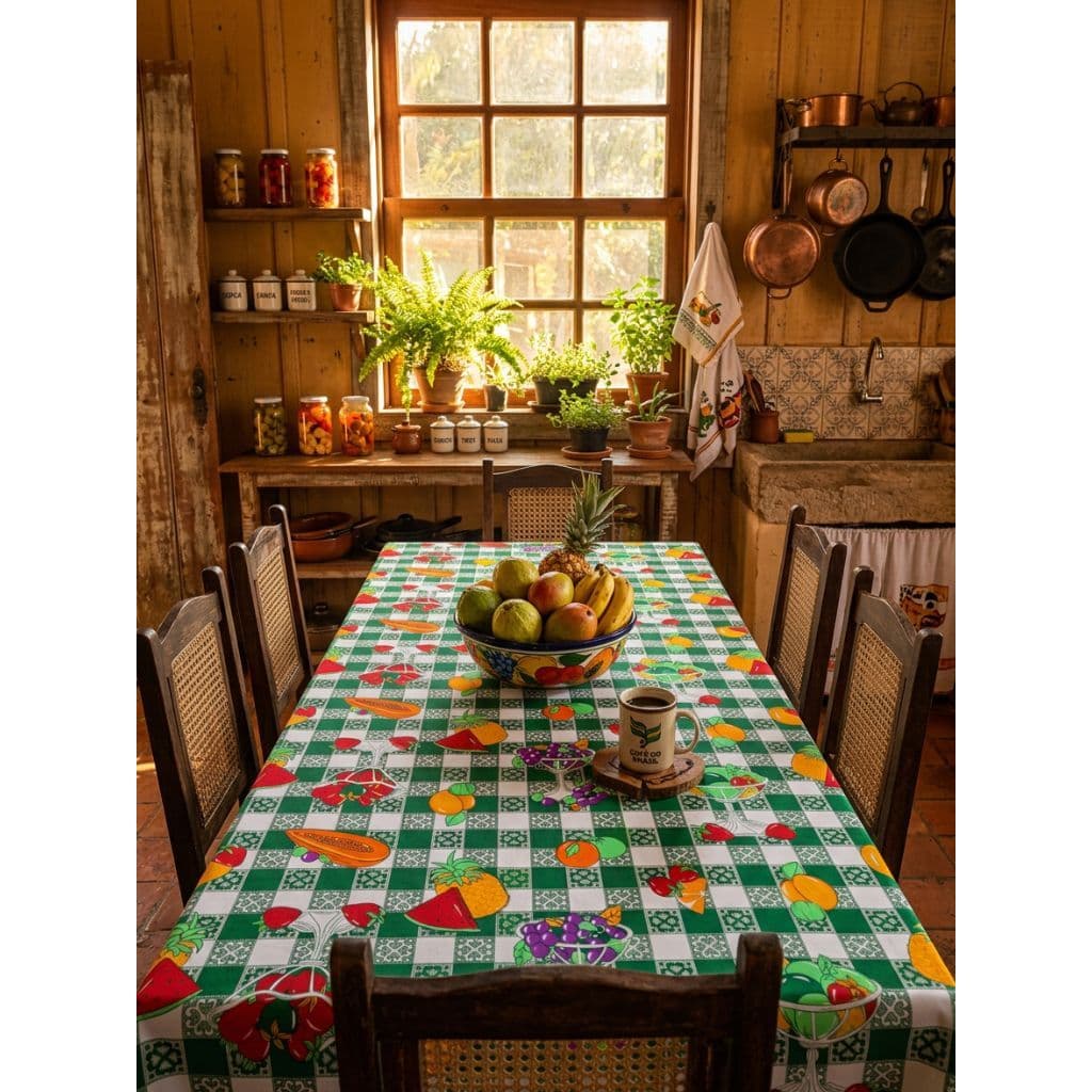 Toalha de Mesa Estampada para 4/6/8/10/12 Lugares Decorativa, Protege e Enfeita a Mesa, Ideal Sala de Jantar e Cozinha