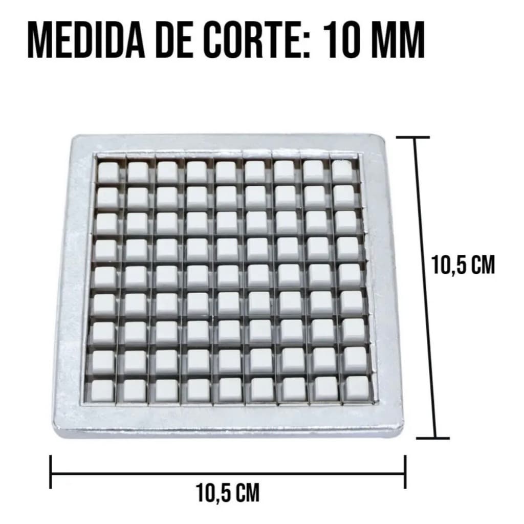 Lâmina 10mm Para Picador Cortador De Legumes Médio Grande