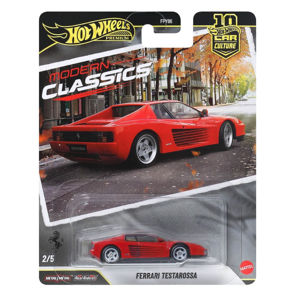 Carrinho Hot Wheels Ferrari Testarossa  Premium Car Culture Modern Classics JKF00