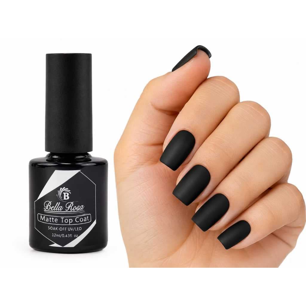 Selante Efeito Fosco Top Coat Matte Finalizador Para Unhas 12ml - BELLA ROSA