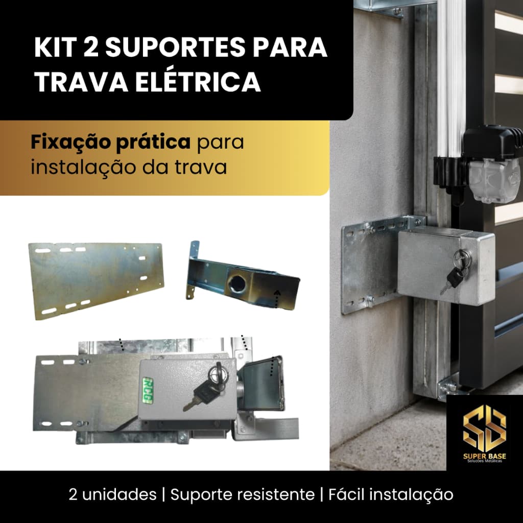 2X SUPORTE TRAVA ELETRICA