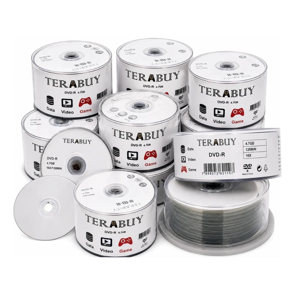 600 DVD-R TERABUY LOGOTIPO 4.7GB 120MINUTOS 16X