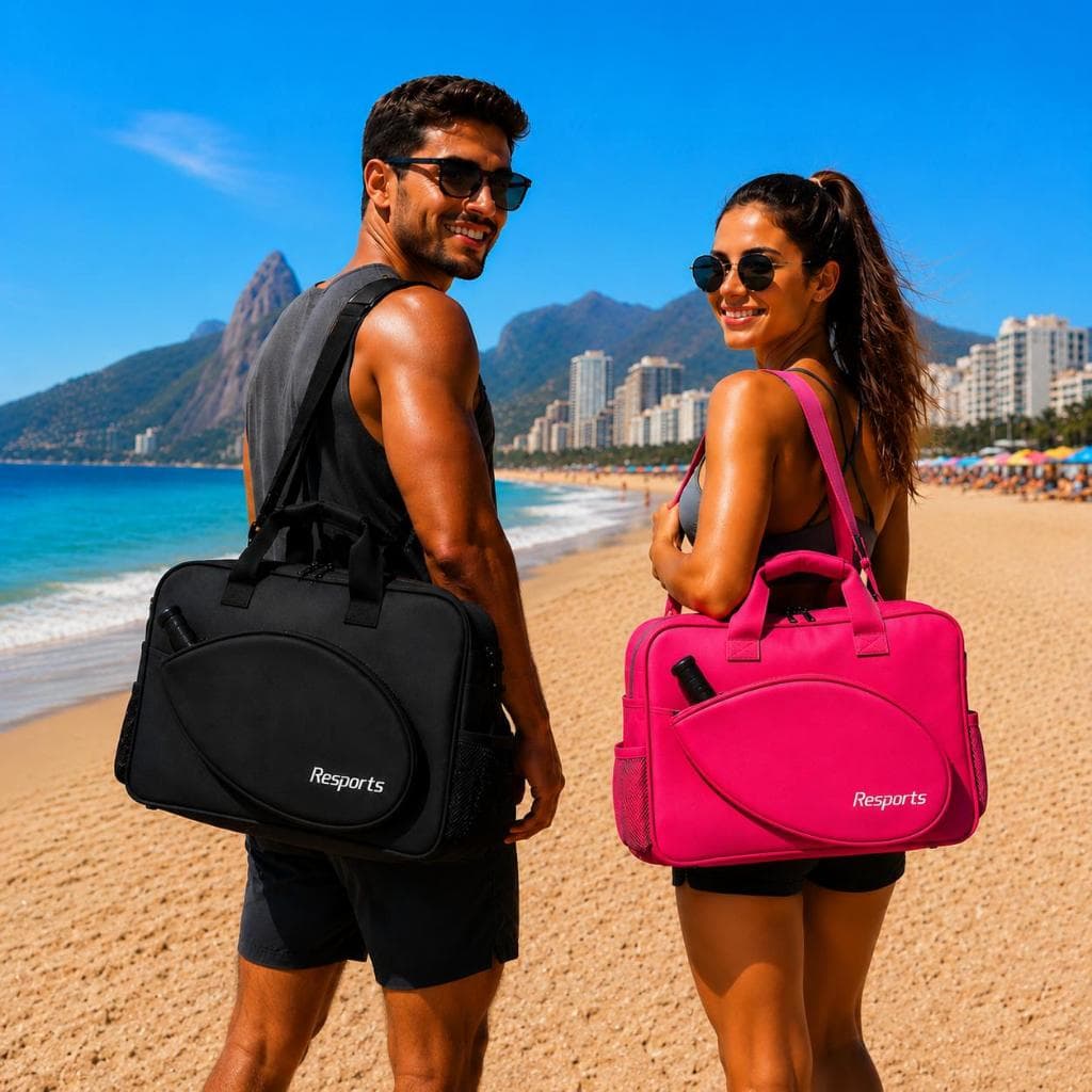 Raqueteira Beach Tennis Nova Reforçada e Bolsa Para Raquete Esportiva