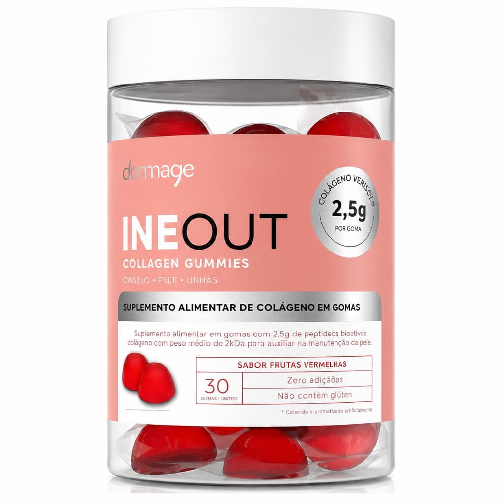 Colágeno Verisol Gummies Dermage Ineout Pele Cabelos Unhas