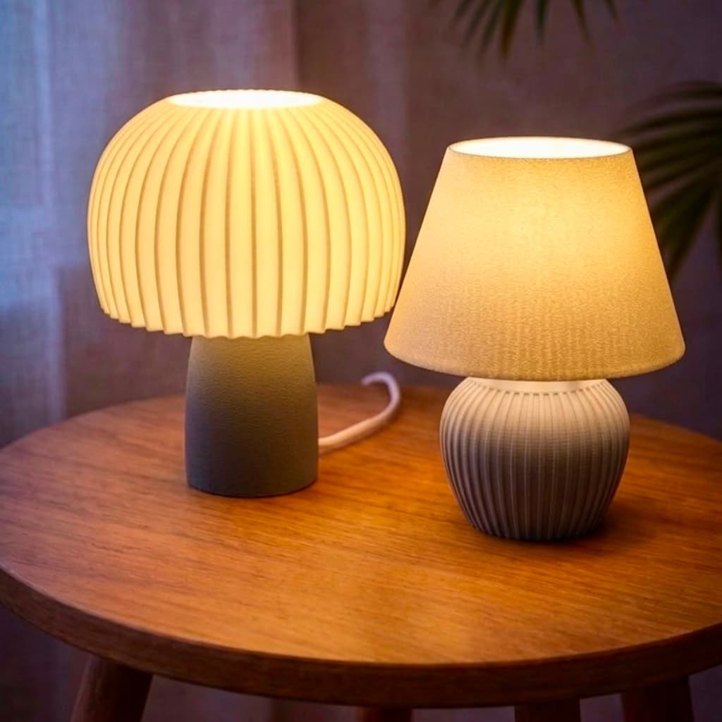 Abajur Luminária de Mesa Cogumelo Milano Personalizável para Quarto Infantil, Sala e Escritório