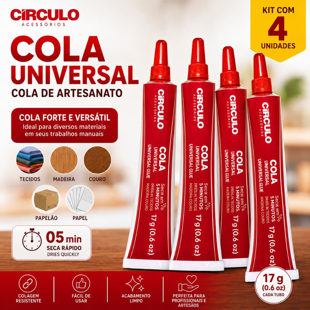 Cola Universal Artesanato 17g - Círculo