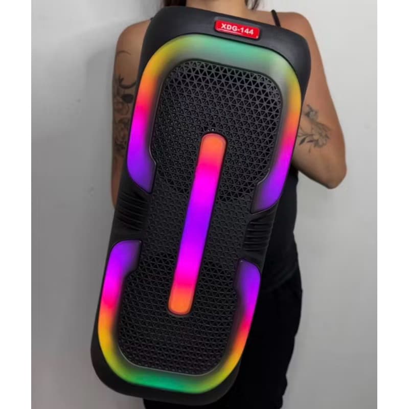 caixa de som gigante 6000w 60cm alta 2 falante bluetooth rádio usb microfone sem fio