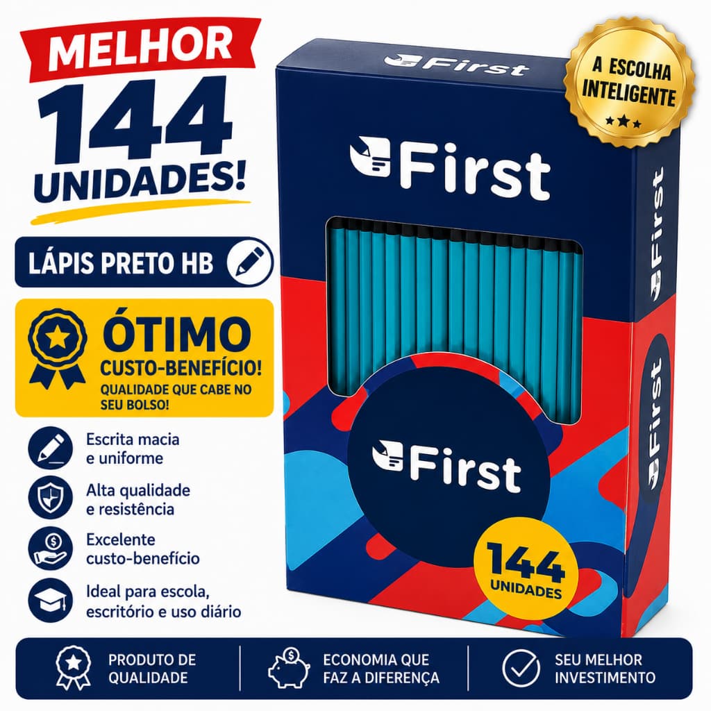 KIT LAPIS 144 UNIDADES HB CAIXA FECHADA ESCOLAR BOM E BARATO ATACADO