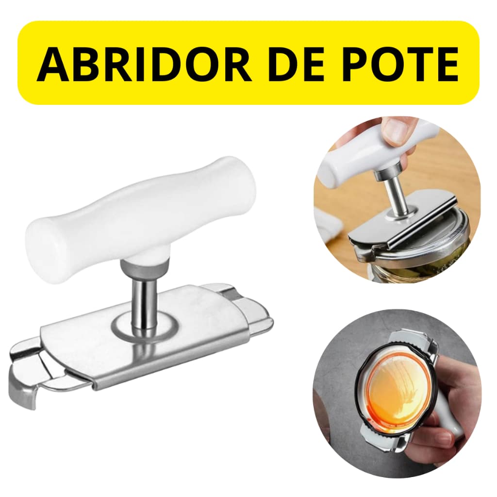 Abridor Manual De Pote Para Idosos Ajustável Abre Frascos Tampa Difícil Utensílio Cozinha Prático