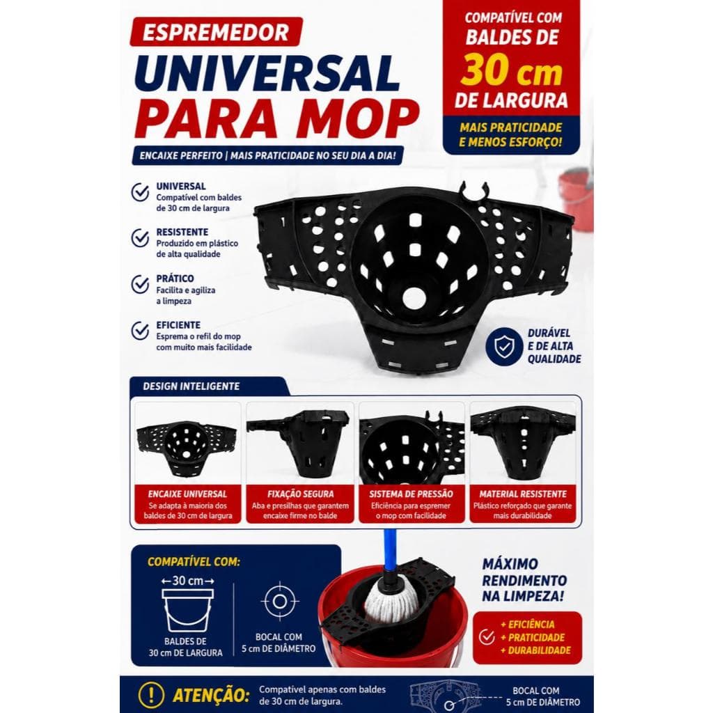 Espremedor Para Bruxa Mop Para Por Em Balde De 15L-16L