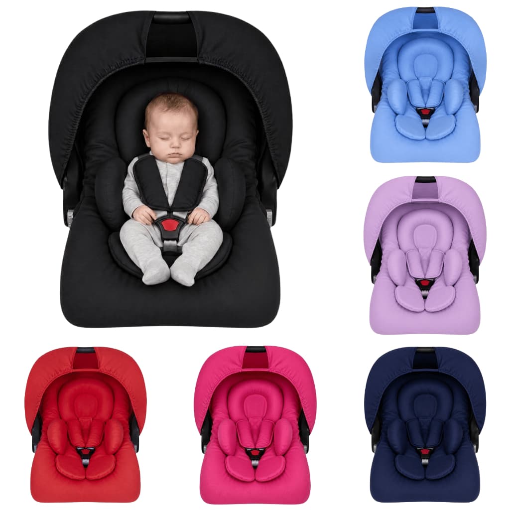 Kit Capa Bebê Conforto 5 Peças Universal Capota Protetor de Cinto Colchonete Apoio Corpo Completo