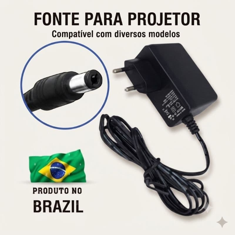 Fonte 12v para Projetor