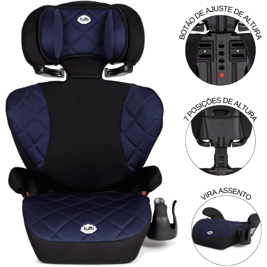 Cadeirinha Infantil Bebê para Carro Triton II Tutti Baby nas cores Rosa, Azul e Cinza