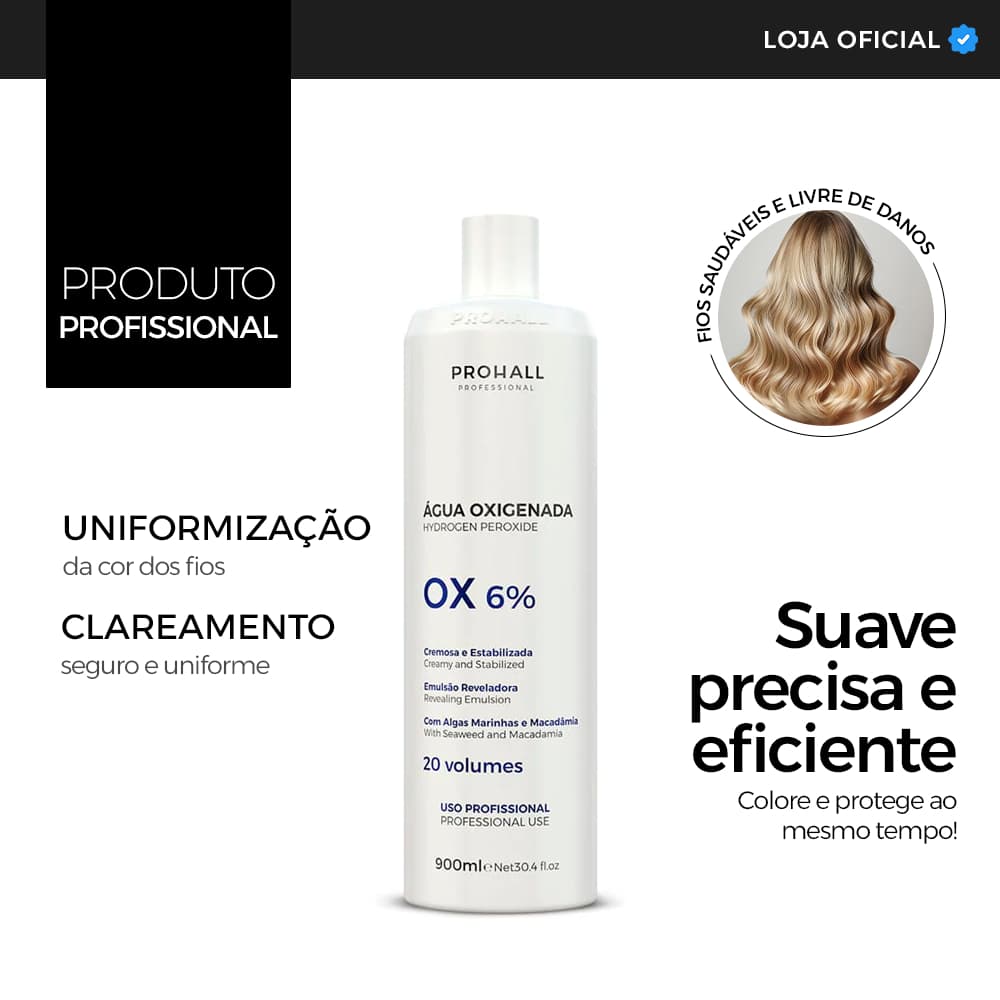 Água Oxigenada OX 20 Volumes Cream 900ml