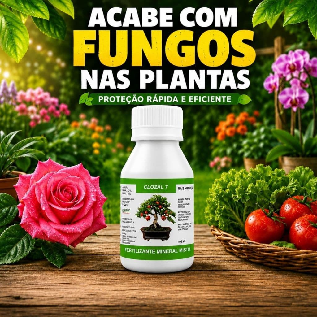 Clozal 7 Calda Bordalesa Nutri e Protege para Todas as Plantas Vasos Jardim Concentrado Rende Muito