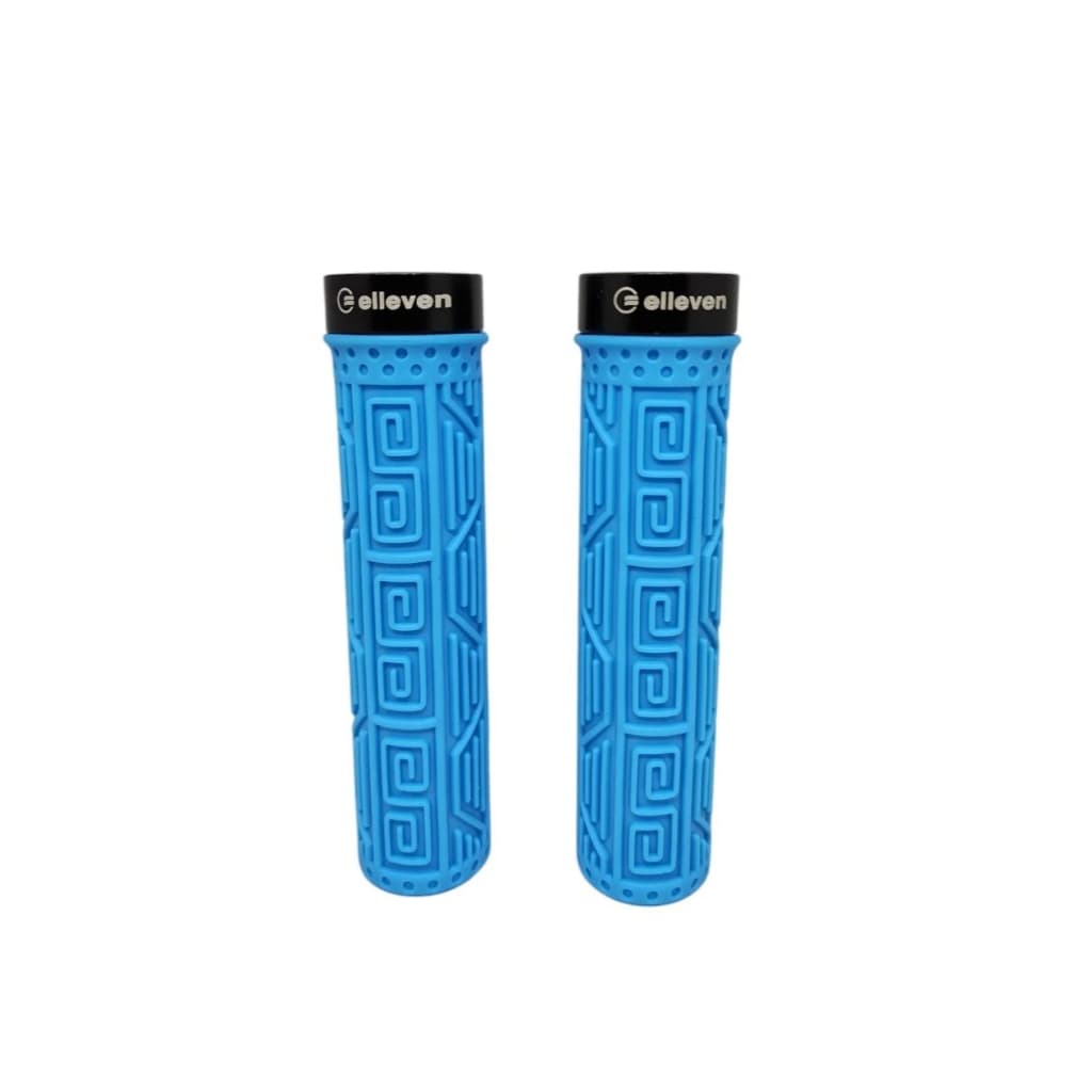 Par de Manoplas Mtb Bike Silicone Premium 2 137mm Com Trava Azul Elleven
