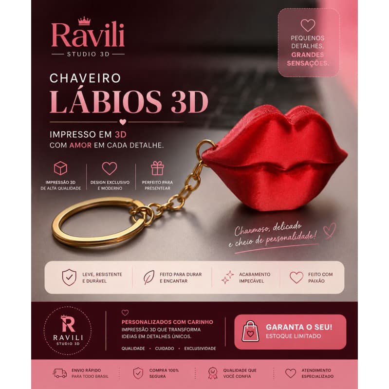 Chaveiro Boca abridor de lata 3d / Abridor de lata portátil/ Chaveiro funcional/ Personalizado com nome da sua marca