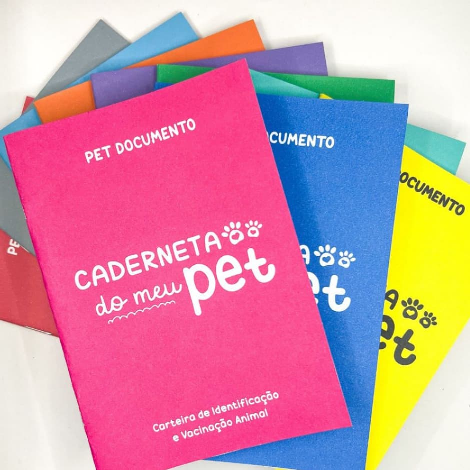 KIT com 50 Carteiras de Vacinação e Identidade PET DOCUMENTO