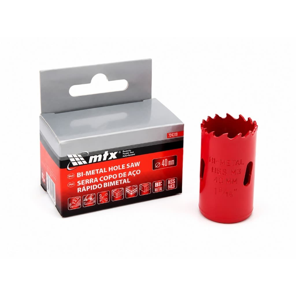 Serra Copo Aço Rápido Bimetal MTX 14mm a 57mm | Corta Madeira, Metal, PVC e Plástico | Alta Durabilidade
